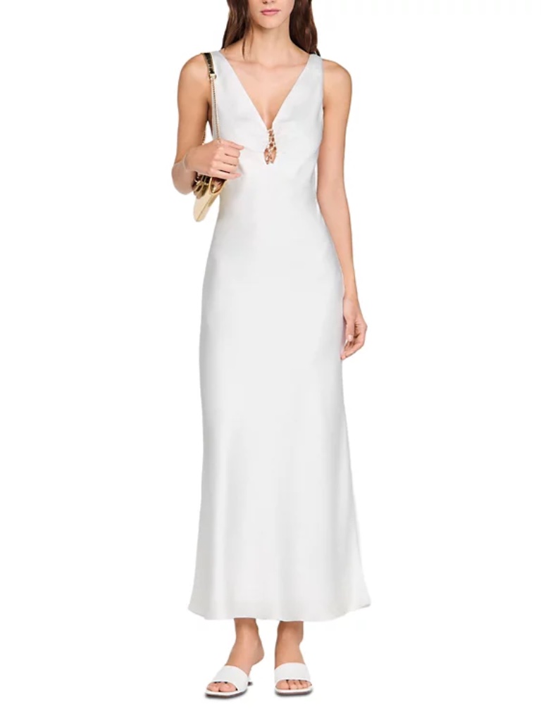 Alma Jewel Satin Effect Maxi Dress